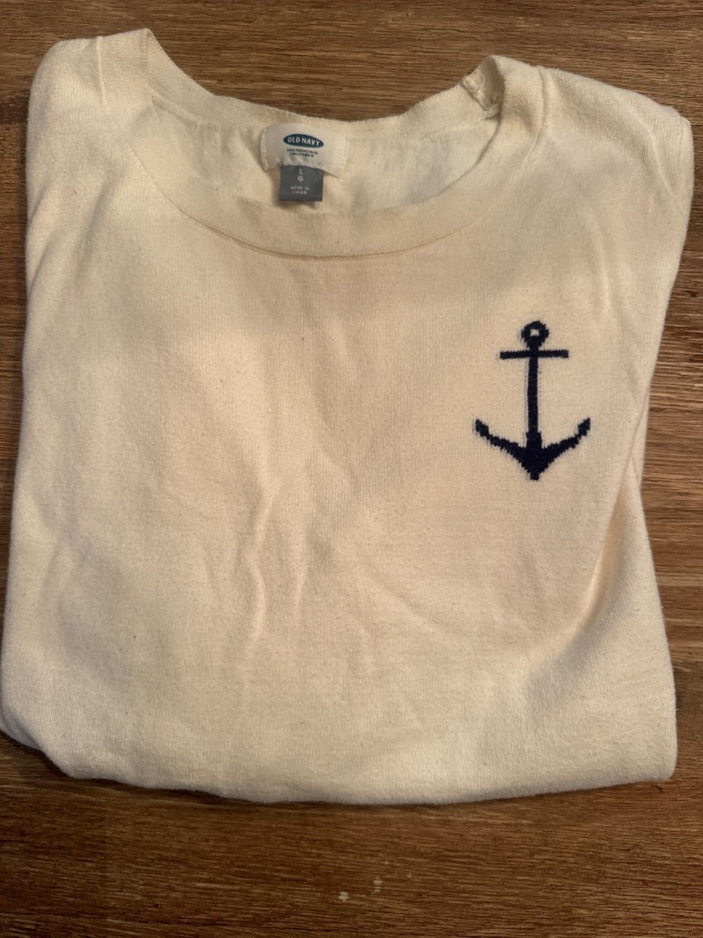 Old Navy Sweater anchor design